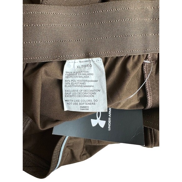 Under Armour Women's Knit Training Shorts Mid Length Size XL Brown - Picture 7 of 10